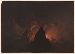 Beduiinit leirillä yöllä tekijältä Frederic Edwin Church