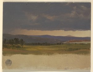 Sininen kukkula alhaisten pilvien alla tekijältä Frederic Edwin Church