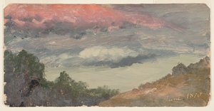Pilviä kirkon maatilan yllä, Hudson N.Y. tekijältä Frederic Edwin Church