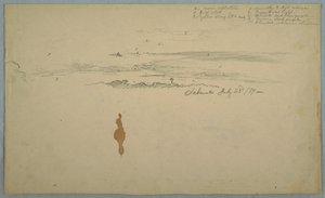 Pilvinen taivas Outlined Hillsin yllä, Ecuador tekijältä Frederic Edwin Church