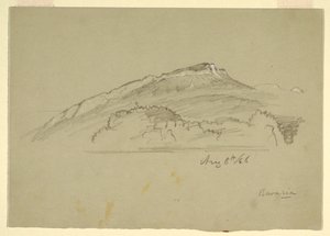 Piirros, Puu, Baijeri, 8. elokuuta 1868. tekijältä Frederic Edwin Church