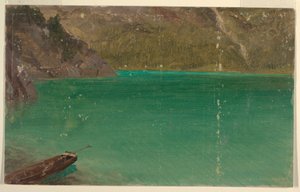 Piirros, Alppijärvi (Baijeri tai Sveitsi), 1868 tekijältä Frederic Edwin Church