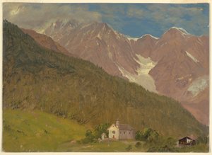 Piirros, Alppimaisema Sveitsissä, elokuu 1868 tekijältä Frederic Edwin Church