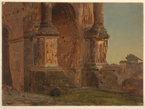 Piirros, Septimius Severuksen kaari, Rooma, helmikuu 1869. tekijältä Frederic Edwin Church