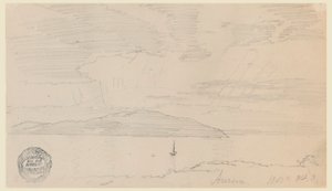 Piirros, Aurora, Mount Desert Island, syyskuu 1860. tekijältä Frederic Edwin Church
