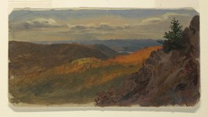 Piirros, Syksyinen maisema Uudessa Englannissa, 1865 tekijältä Frederic Edwin Church