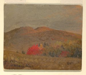 Piirustus, Syysmaisema (Vermont), 1865-70 tekijältä Frederic Edwin Church