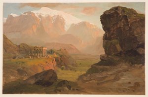 Piirros, Bashan Fantasy, huhtikuu 1869 tekijältä Frederic Edwin Church