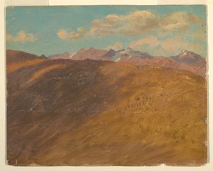 Piirros, Baijerin tai Sveitsin Alpit, 1868 tekijältä Frederic Edwin Church