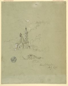 Piirros, Berchtesgaden, Baijeri, 3. heinäkuuta 1868. tekijältä Frederic Edwin Church