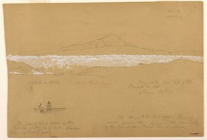 Piirros, Cayambé, aamu, auringon temppelistä, Quito, 24. kesäkuuta 1857. tekijältä Frederic Edwin Church