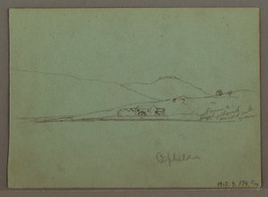 Piirros, Kefalonia, Kreikka, huhtikuu 1869. tekijältä Frederic Edwin Church