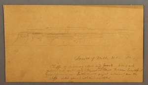 Piirros, Cliffs, mahdollisesti 1859 tekijältä Frederic Edwin Church
