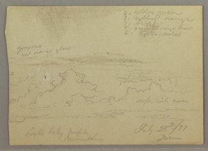 Piirros, pilvitutkimus, 28. heinäkuuta 1871 tekijältä Frederic Edwin Church
