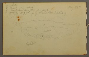 Piirros, Pilvitutkimus, 1844 tekijältä Frederic Edwin Church