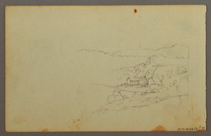 Piirros, Pilvitutkimus, mahdollisesti 1844 tekijältä Frederic Edwin Church