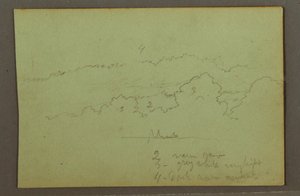 Piirros, Pilvitutkimus, mahdollisesti 1856 tekijältä Frederic Edwin Church