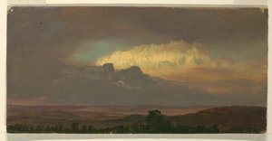 Piirros, Pilviä kukkuloiden yllä, elokuu 1865 tekijältä Frederic Edwin Church