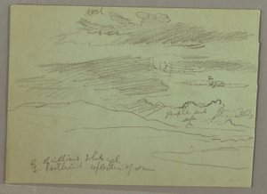 Piirros, Pilvinen taivas, 1871 tekijältä Frederic Edwin Church