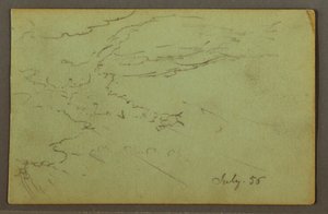 Piirustus, Pilvinen taivas, heinäkuu 1856 tekijältä Frederic Edwin Church