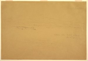 Piirros, Cotopaxi Machachin ja Talungan välillä, 19. kesäkuuta 1857. tekijältä Frederic Edwin Church