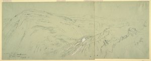 Piirros, Kaukaisnäkymä Damaskoksesta, Syyria, 1868 tekijältä Frederic Edwin Church