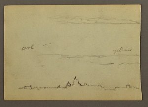 Piirros, Kaukaisnäkymä Pietarinkirkosta ja Vatikaanista, Rooma, Italia, tammikuu 1869. tekijältä Frederic Edwin Church
