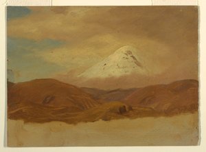 Piirros, Ecuador, Chimborazo-vuori, 1853. tekijältä Frederic Edwin Church