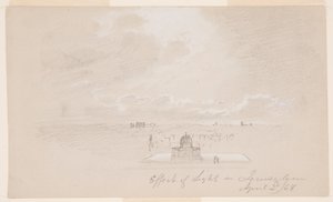 Piirros, Valon vaikutus Jerusalemiin, 2. huhtikuuta 1868. tekijältä Frederic Edwin Church