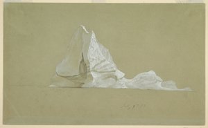 Piirros, kelluva jäävuori, 9. heinäkuuta 1859. tekijältä Frederic Edwin Church