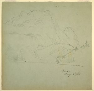 Piirros, Gosaun järvistä, Salzkammergut, 6. elokuuta 1868. tekijältä Frederic Edwin Church