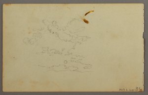 Piirros, Hill Range, mahdollisesti 1844 tekijältä Frederic Edwin Church