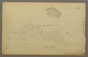 Piirustus, Hill ranges, 1844 tekijältä Frederic Edwin Church