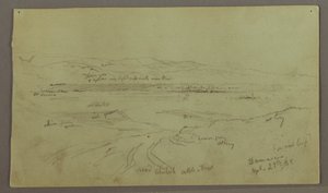 Piirros, Hills and Plains, 29. huhtikuuta 1868. tekijältä Frederic Edwin Church