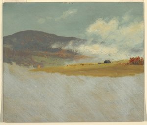 Piirustus, Kumpuilevia maisemia, 1865-75 tekijältä Frederic Edwin Church