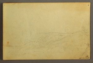 Piirros, Talo metsässä puron varrella, huhtikuu 1845. tekijältä Frederic Edwin Church