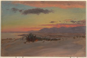 Piirros, Hudsonin laakso talvella, Olanasta katsottuna lounaaseen, 1870-80. tekijältä Frederic Edwin Church