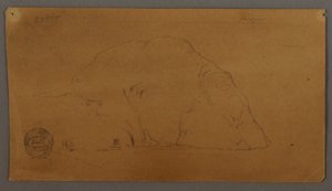 Piirros, jäävuori, Labrador, Newfoundland tai Nova Scotia, 1859. tekijältä Frederic Edwin Church