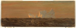 Piirros, Jäävuoria, kesä- tai heinäkuu 1859 tekijältä Frederic Edwin Church
