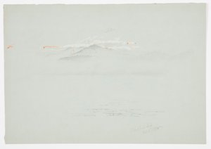 Piirros, Millinoket-järvi ja Katahdin-vuori, 1878. tekijältä Frederic Edwin Church