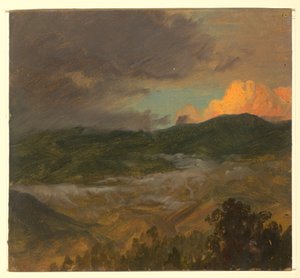 Piirustus, maisema, 1865 tekijältä Frederic Edwin Church