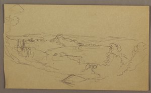 Piirustus, maisema, touko-elokuu 1865 tekijältä Frederic Edwin Church