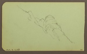 Piirros, maisema; Kääntöpuoli: Vuoristo, 1883 tekijältä Frederic Edwin Church