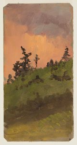 Piirros, Maisema metsässä, kesäkuu 1870 tekijältä Frederic Edwin Church