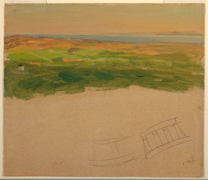 Piirros, maisema, lähellä Syyriaa tai Kreikkaa, 1868-69 tekijältä Frederic Edwin Church