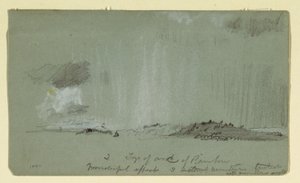 Piirros, Maisema sateella, 1860 tekijältä Frederic Edwin Church