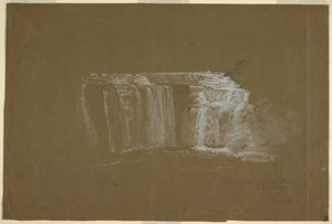 Piirros, Lower Falls, Genesee River, Rochester, New York, 1848. tekijältä Frederic Edwin Church