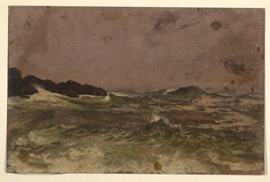 Piirros, Mainen rannikko, 1845-50 tekijältä Frederic Edwin Church