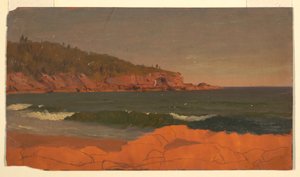 Piirros, Mainen rannikko, n. 1850 tekijältä Frederic Edwin Church