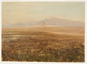 Piirros, meksikolainen maisema, huhtikuu 1869 tekijältä Frederic Edwin Church